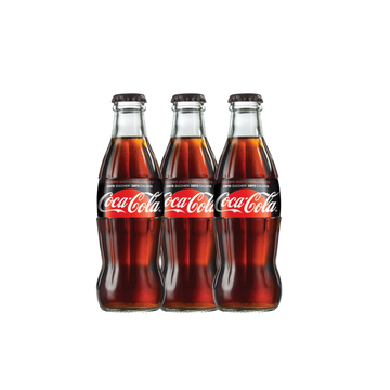 3 x Coca Cola ZERO in vetro 20cl