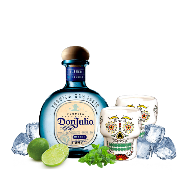 Don Julio Blanco Reserva Tequila + 2 Skull Mug - Consegna cibo in veneto - Degustalo | Drink At Home