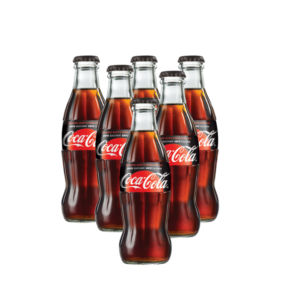 6 x Coca Cola ZERO in vetro 20cl - Consegna cibo in veneto - Degustalo | Drink At Home
